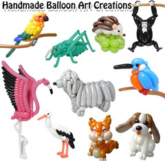 260Q Long Balloons Kit with Pump,100Pcs Long Skinny Twisting Balloons Rainbow Co