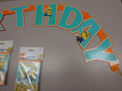 Mixed Lot Despicable Me Minions, Happy Birthday Sign Cake Toppers 24 Invitations