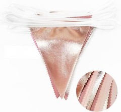 32Ft Rose Gold Party Decorations Dusty Blush Pink Pennant Banner