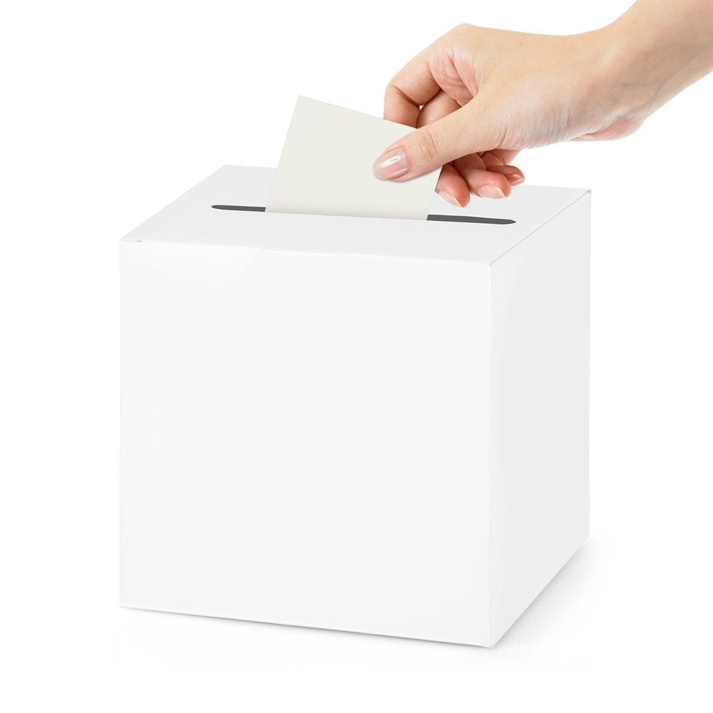 Fowecelt White Card Box Wedding Favors Post 8 x 8 x 8 Inch,