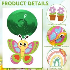 52 Pcs Spring Hanging Swirls Set Spring Party Decorations Large Multi-colored