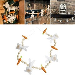 1 Meter Easter Atmosphere Decoration with Wooden Beads and Playful Design