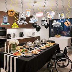 Over The Hill Decorations Foil Old Lives Matter Hanging Swirls Cake Birthday