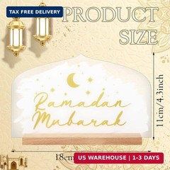 Frienda Eid Decorations for Home Islamic Ramadan Table Centerpieces Acrylic Eid