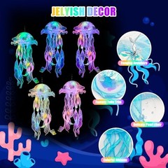 Jellyfish Decor – 10 Pcs Light Up Jellyfish Lanterns, Hanging Jelly Multicolor