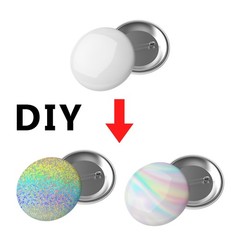 200Pcs 2.76″Maker Supplies Sparkling Film Badge Protective Films 8 Styles Cle…