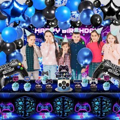 Video Game Birthday Decorations – Game Birthday Party Decorations Includes Ba