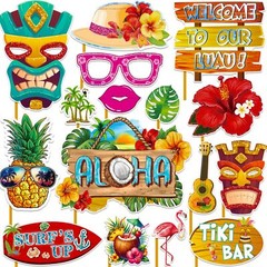 Hawaiian Luau Party Decorations Photo Booth Props Aloha Party Decorations Pho…