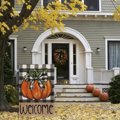 Fall Decorations for Home, Fall Welcome Garden Flag Pumpkin Double Sided Deco…