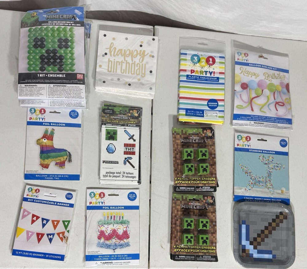 Minecraft Giant Birthday Party Pack Party Supplies Decorations