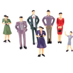 50Pcs Scale Plastic Models 1:32 People Sitting Standing Figures Plastic 1 Gauge