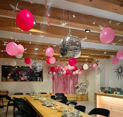Pink Disco Party Decorations, Disco Hot Pink and Silver Balloons Arch Kit, Pi…