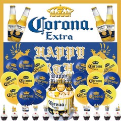 Modelo Beer Corona Extra Party Supplies Set Balloons Cake Toppers Banner