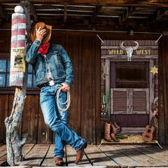 Wild West Party Decorations Western Cowboy Photo Booth Prop West Themed Door Ban