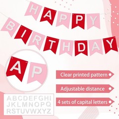 SmoothNovelty 139 Pcs Felt DIY Custom Banner Kit Include 104 Letters 18 Swall…