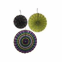 New 3 Counts Spritz Halloween Black/Orange Hanging Fans or Monster Hanging Fans