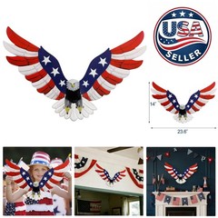 Rust-Proof Eagle Wall Decor with American Flag – Perfect for Indoor & Outdoor