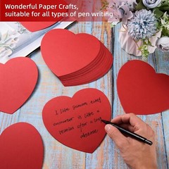 72 Pcs Large Heart Paper Cutouts Red Heart Shapes Paper Cut Out Valentines He…