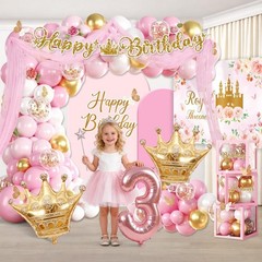 Her Royal Threeness Birthday Decorations – Complete Princess Theme 3rd Birthday