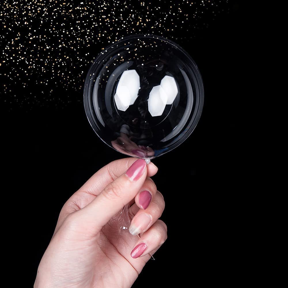 Small Clear Balloons, 100pcs Mini Bubble BoBo Balloons Latex Free Tiny Crysta…
