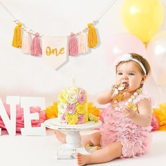 Boho Sun Yarn Tassel Garland Banner – Sunshine 1St Birthday Decoration, First Tr