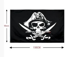 3×5 Ft One Piece Luffy’s Straw Hat Pirate Flag High Quality Polyester Banner