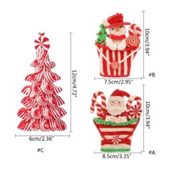 Christmas Soft Pottery Pendant Santa ChristmasTree Ornament