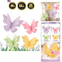 Butterfly Party Decorations, 3D Paper Butterfly Decoration, Hanging Paper But…