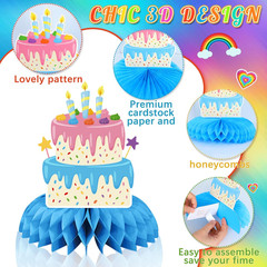 Colorful Rainbow Birthday Party Decorations Kit, Banner, Spiral Decorations, Hon