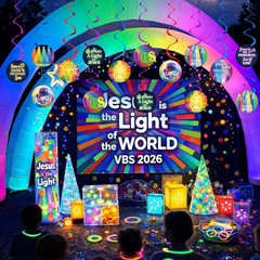 30 Pcs VBS 2026 Swirl Decorations Bright Illumination Themed Spiral Hanging Deco