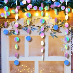 10 Pcs Glitter Iridescent Jellyfish Hanging for Under The Sea Party Decorations