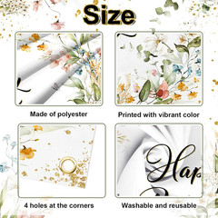 Avezano Floral Birthday Backdrop for Girls Spring Butterfly Happy Birthday Photo