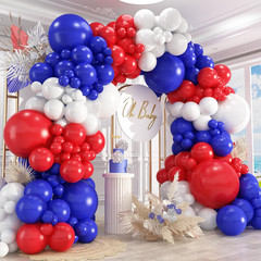 412Pcs Red White and Blue Balloons Garland Arch Kit, 5 10 12 18 Inch Red White B