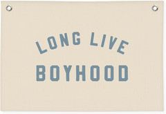 Boys Room Decor, Long Live Boyhood Banner, Baby Boy Shower Decorations, Linen Ca