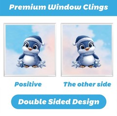 Christmas Window Clings 106Pcs, 2026 New Double Sided Blue
