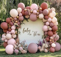 Dusty Rose Pink Balloon Arch Kit Double Mauve Light Pink Matte Blush Nude Boh…