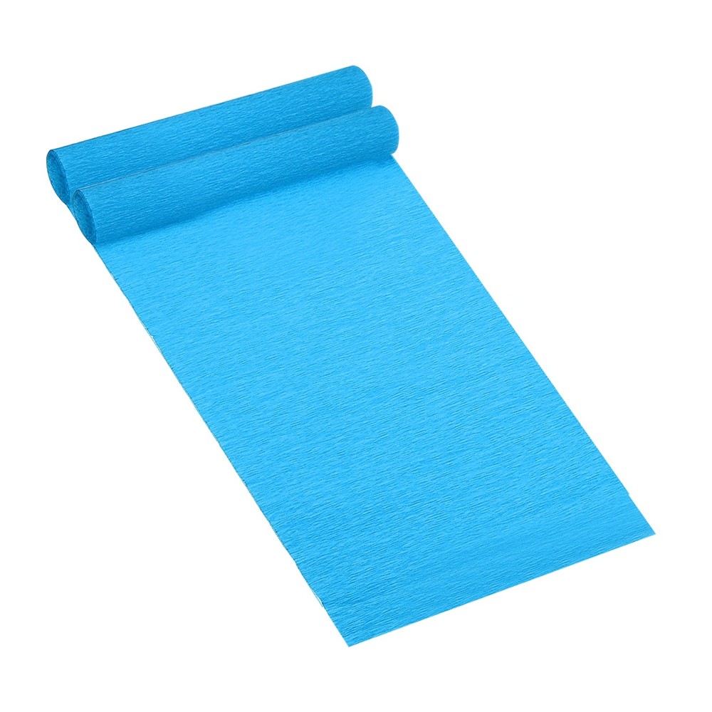 8.2ft Crepe Paper Roll, 2 Rolls 10″ Width Paper Streamer Sheet, Sky Blue