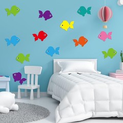 Fish Paper Cutouts Bulletin Board Decorations Colorful 6 Inch 200 PCS