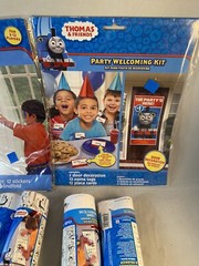 9 Piece Thomas and Friends Happy Birthday Party Welcoming Kit Coloring Game #2