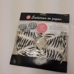 9.5″ ZEBRA PRINT PAPER LANTERNS (3 PACK) ~