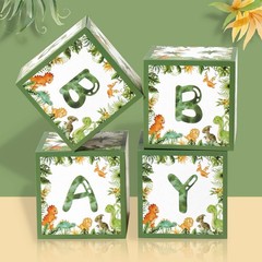 Dinosaur Baby Shower Decorations Box – Green Jungle Dinosaur Baby Boxes for B…