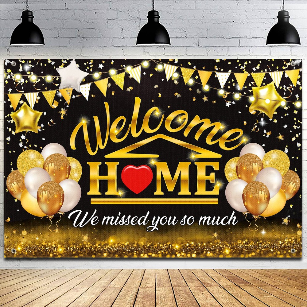 Welcome Back Backdrop Banner Home 36 inches by 60 inches,