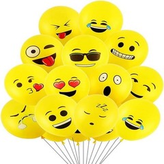 50pcs Fun Emotion Smiley Face Balloon,12 Inch Smile Cartoon Balloons, Printed…