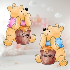 Classic Winnie the Pooh Cutout Decoration, Set 2 Bear Baby Birthday, Baby Shower