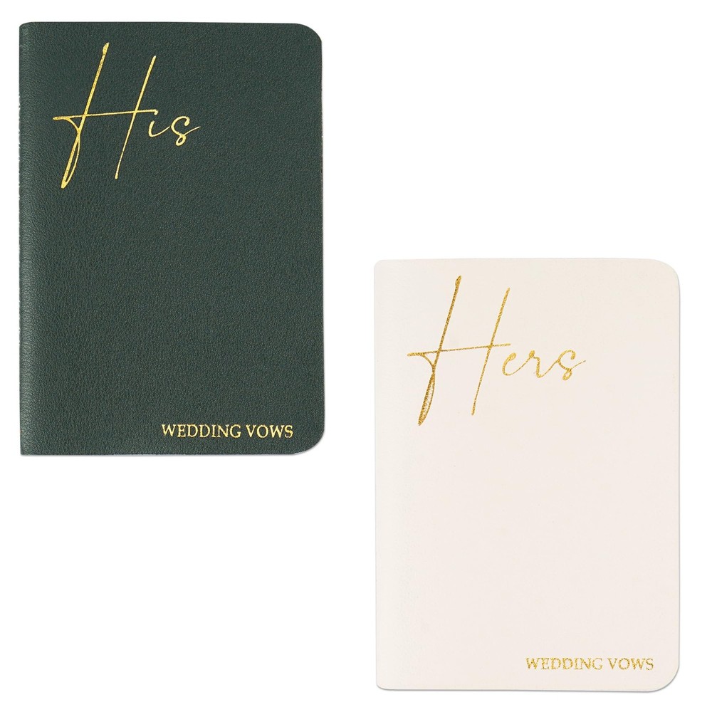 2 Pcs Wedding Vow Books His and HersWedding Vows Journal Wedding Day Offician…