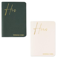 2 Pcs Wedding Vow Books His and HersWedding Vows Journal Wedding Day Offician…