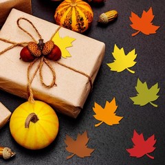 108 PCS Thanksgiving Fall Leaves Cutouts Bulletin Board Autumn Craft 3.5 In