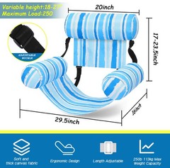 2 Pack Inflatable Pool Float Chairs Adults Portable Heavy Duty Swimming Pool …