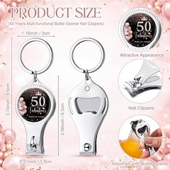 25 Sets Rose Gold 50th Birthday Party Favors for Guests Cheers to 50 Bottle …