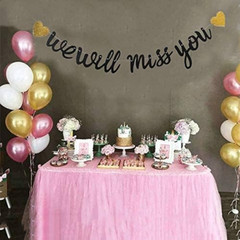 We Will Miss You Banner Bunting Goodbye Party, Retirement, Farewell, Decorations